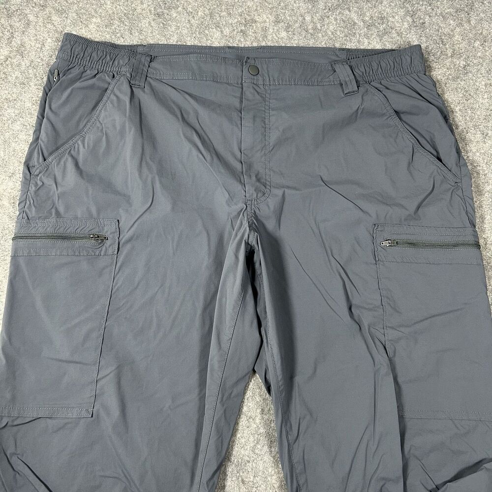 Lands End Men’s Tech Cargo Pant Charcoal Gray Size 42 Lightweight Stretch Waist